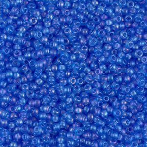 Miyuki 11-150SFR   11/0 Semi-Matte Transparent Sapphire AB Seed Beads - 5 or 10 gm