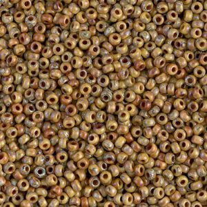 Miyuki 15-4517 15/0 Picasso Brown Seed Beads - 5 gm