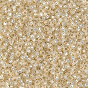 Miyuki 11-577   11/0 Silver Lined OD Buttercream Alabaster Seed Beads - 5 or 10 gm