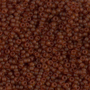 Miyuki 15-134F 15/0 Matte Transparent Light Brown Seed Beads - 5 gm
