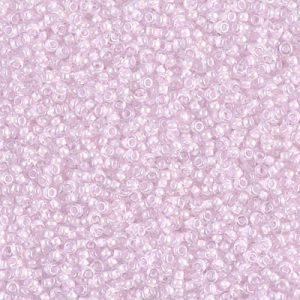 Miyuki 15-207 15/0 Light Pink Lined Crystal Luster Glass Seed Beads - 5 gm