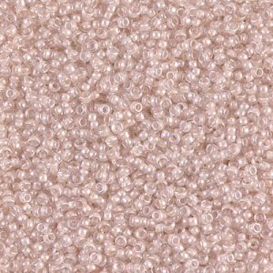 Miyuki 15-215 15/0 Blush Lined Crystal Luster Glass Seed Beads - 5 gm