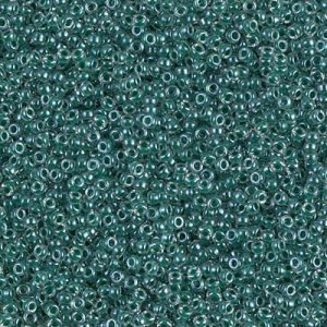 Miyuki 15-217   15/0 Forest Green Lined Crystal Luster Glass Seed Beads - 5 gm