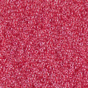 Miyuki 15-226 15/0 Dark Coral Lined Crystal Luster Glass Seed Beads - 5 gm