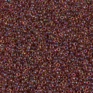 Miyuki 15-342   15/0 Berry Lined Light Topaz AB Glass Seed Beads - 5 gm