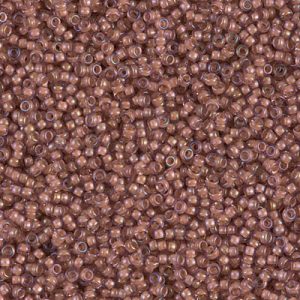 Miyuki 15-337   15/0 Cinnamon Lined Crystal AB Glass Seed Beads - 5 gm
