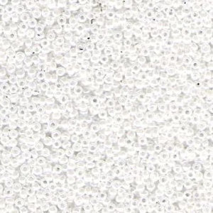 Miyuki 15-420 15/0 White Pearl Ceylon Seed Beads - 5 or 10 gm