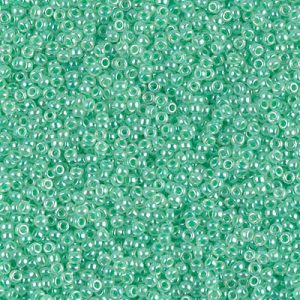 Miyuki 15-520  15/0 Mint Green Ceylon Glass Seed Beads - 5 gm