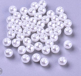 3 mm White Imitation Pearl Round Acrylic Beads for Kids / Crafts - 350 Beads