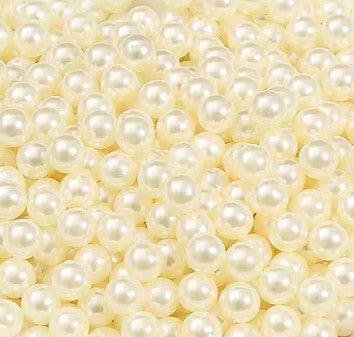 5 mm Ivory Imitation Pearl Round Acrylic Beads for Kids / Crafts - 100 Beads