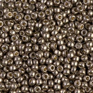 Miyuki 8-4222   8/0 Duracoat Galvanized Pewter Seed Beads - 5 or 10 gm