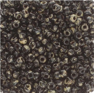 Miyuki 8-4511   8/0 Picasso Smoky Black Matte Seed Beads - 5 or 10 gm