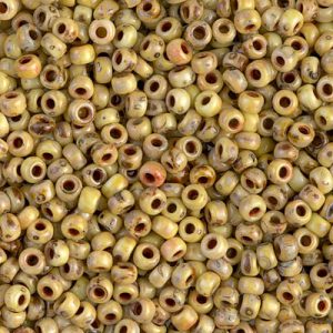 Miyuki 8-4512   8/0 Picasso Canary Yellow Matte Seed Beads - 5 or 10 gm