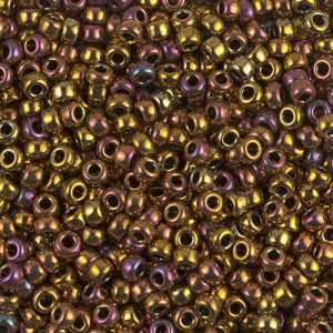 Miyuki 8-462 8/0 Metallic Gold Iris Seed Beads - 5 or 10 gm