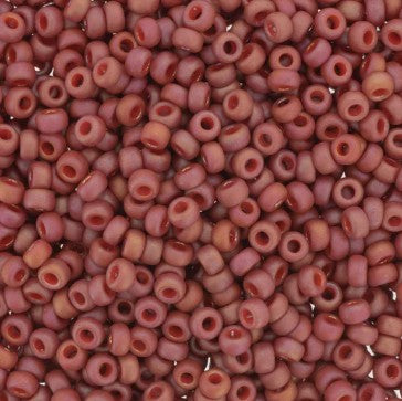 Miyuki 8-4695  8/0 Matte Opaque Glazed Cardinal AB Seed Beads, 5 or 10 gm