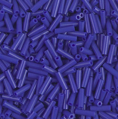 Miyuki BGL2-414  2# Opaque Cobalt Blue Bugle Beads, 6 mm - 5 gm