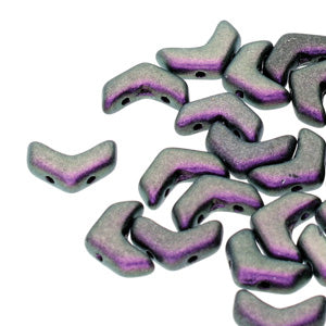 Chevron Duo 10 x 4 mm 23980-94101 Framboise Noir Polychrome, 2 Trous - Fil de 30