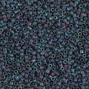 Miyuki Delica DB325 / DB0325  11/0 Matte Metallic Blue Iris Cylinder/Tube Beads, 5 gm