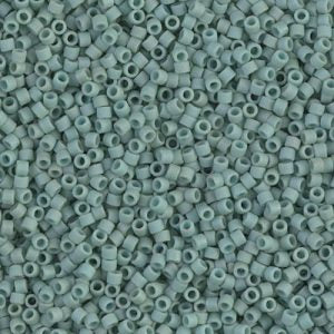 Miyuki Delica DB374  11/0 Matte Opaque Seafoam Luster Cylinder/Tube Beads - 5 or 10 gm