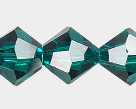 Swarovski Crystal 5301 Emerald Faceted Bicone Beads, 4 mm - 14 nebo 50 Beads