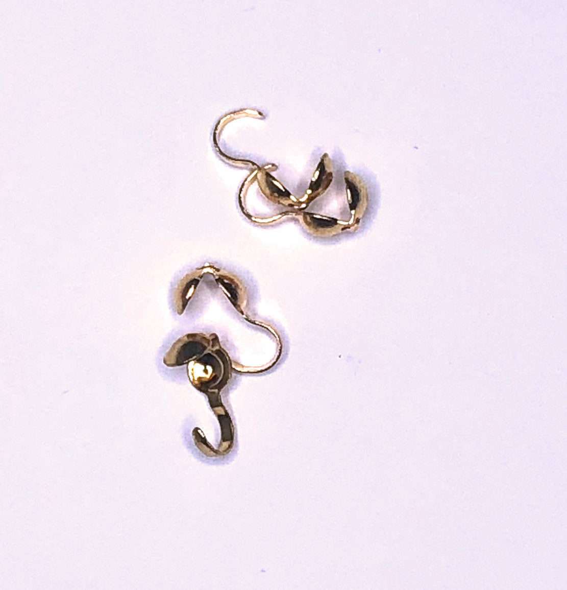 Embouts de perles en coquille de palourde plaqué or, 4 mm - 10 embouts