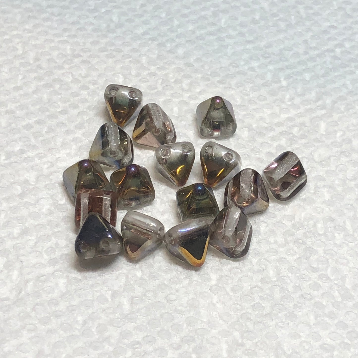 Pyramid Stud  00030-29500  Crystal Sliperit 6 mm Czech Glass Beads - 16 Beads