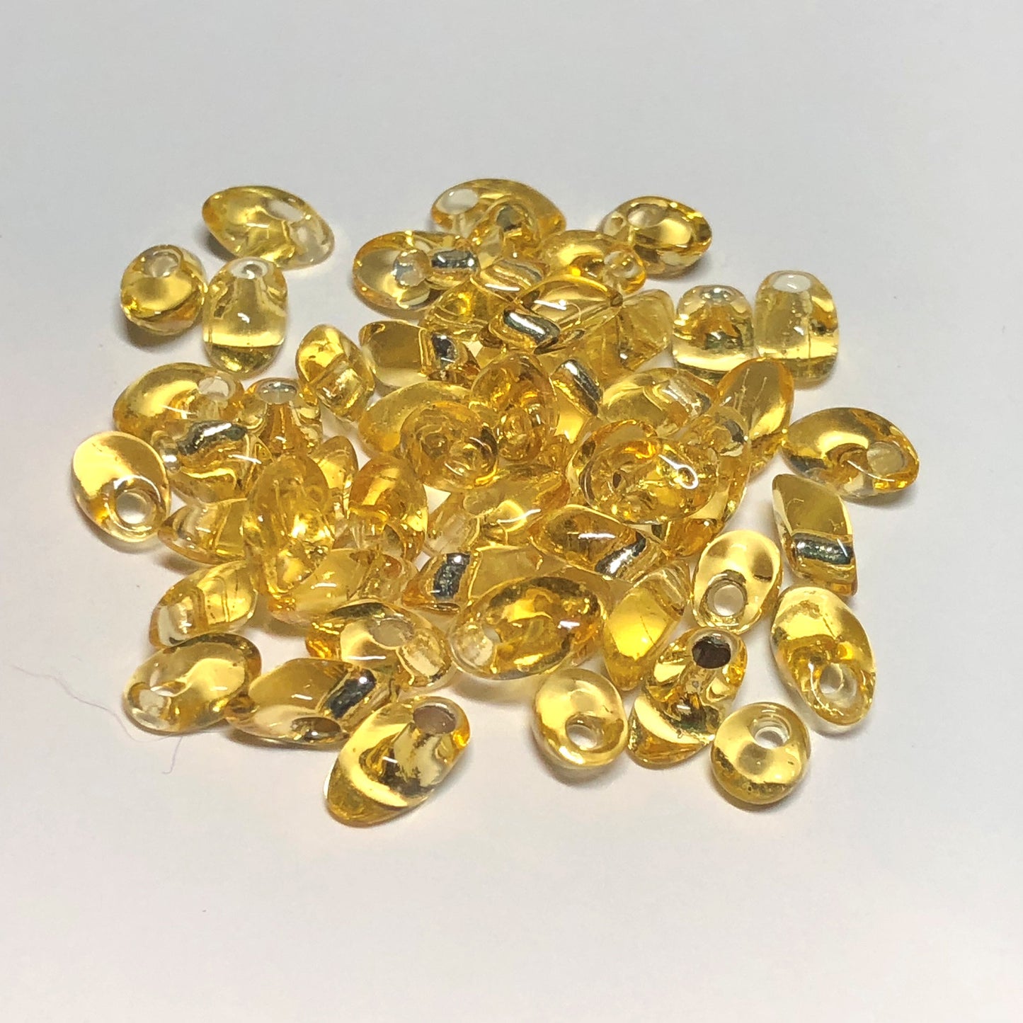 Miyuki Long Magatama LMA3 Silver Lined Gold, 5 gramů