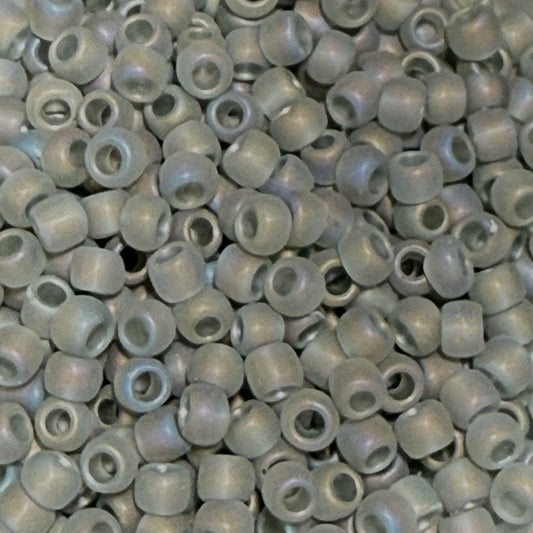 TOHO TR-08-176BF   8/0 Transparent Rainbow Frosted Gray Seed Beads - 5 or 10 Grams