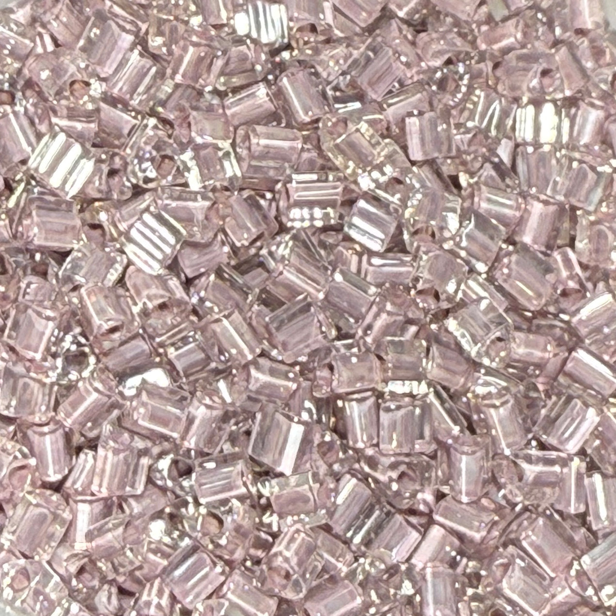 TOHO TG-11-353 2 mm 11/0 Lavender Lined Crystal Triangle Beads - 5 gm