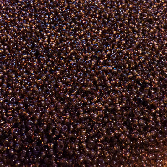 Preciosa Czech 10090 11/0  Transparent Dark Topaz Seed Beads - 5 or 10 gm