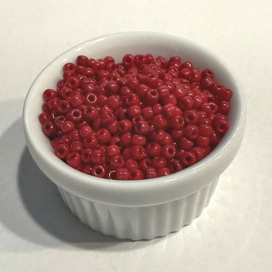 Dyna-Mites™ 8/0 Round Hole Opaque Brick Red 4466SB Seed Beads - 5 or 10 gm