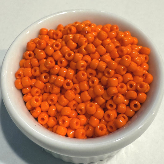 Dyna-Mites™ 8/0 Round Hole Opaque Dark Orange 8244SB Seed Beads - 5 gm