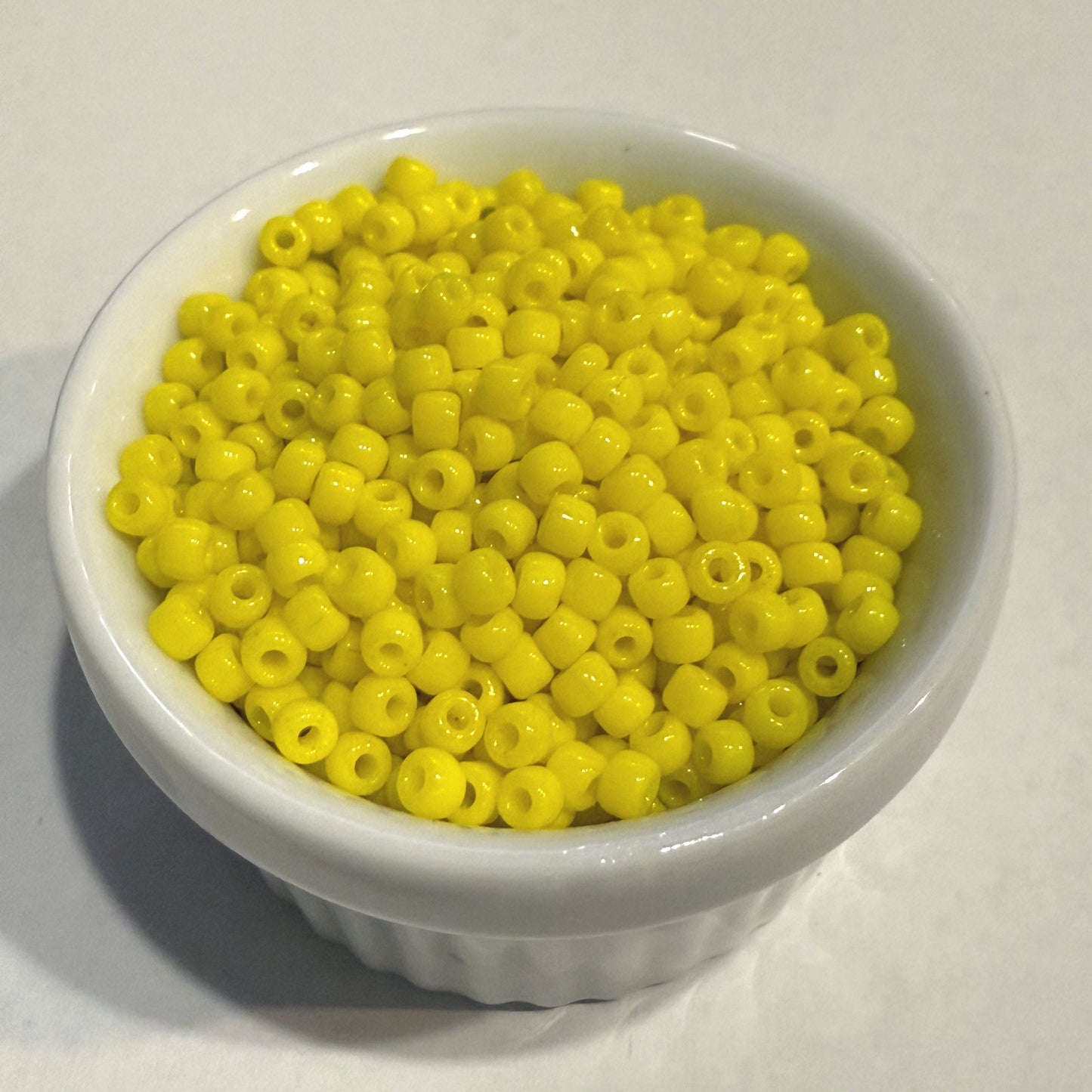 Dyna-Mites™ 8/0 Round Hole Opaque Yellow 4457SB Seed Beads - 5 gm