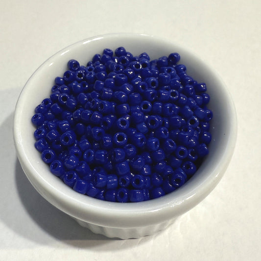Dyna-Mites™ 8/0 Round Hole Opaque Dark Blue 8246SB Seed Beads - 5 gm
