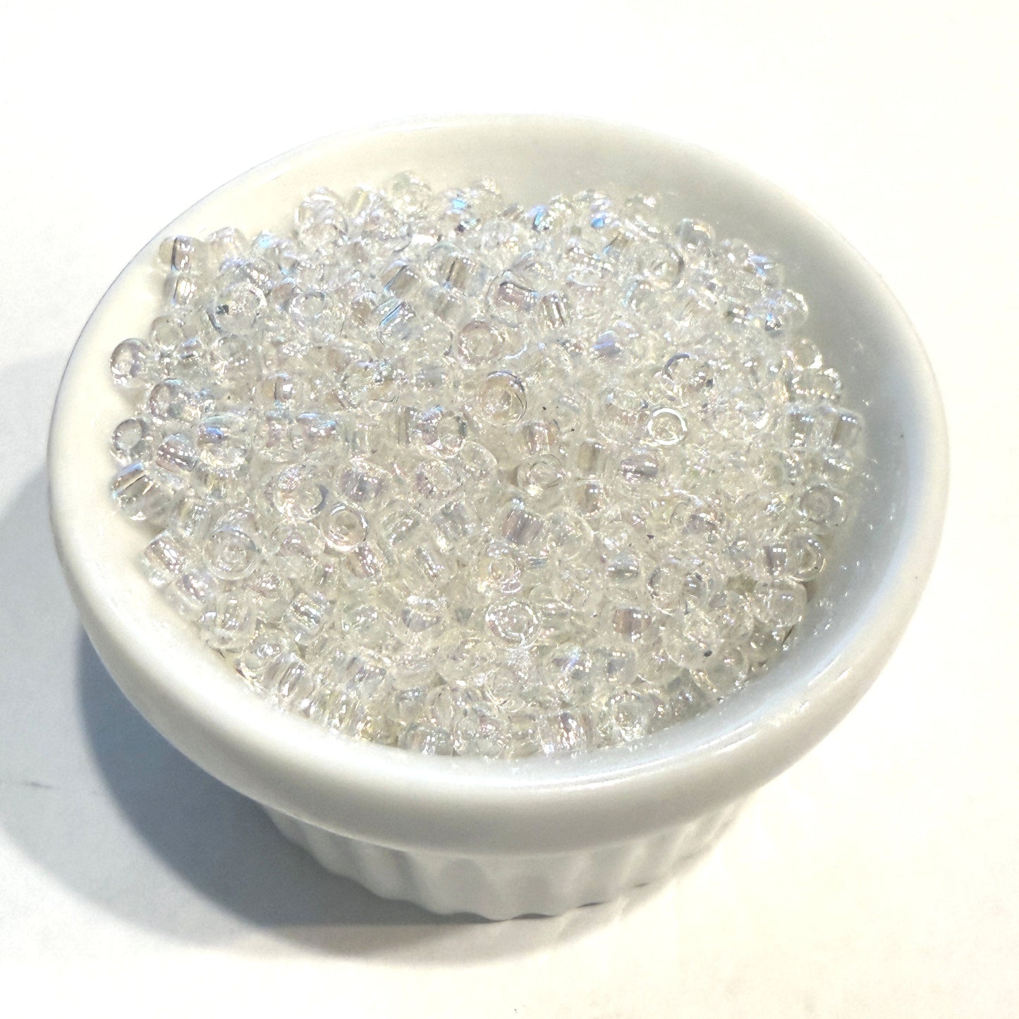 Dyna-Mites™ 8/0 Round Hole Transparent Crystal Rainbow 8210SB Seed Beads - 5 or 10 gm