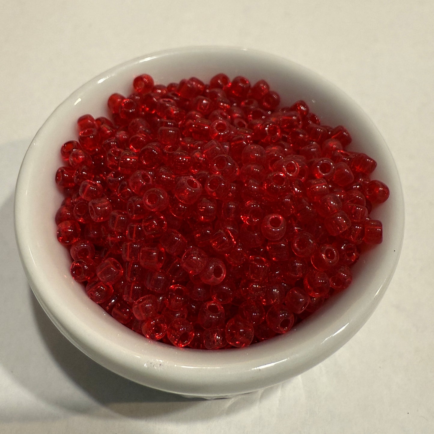 Dyna-Mites™ 8/0 Round Hole Transparent Red 8274SB Seed Beads - 5 or 10 gm