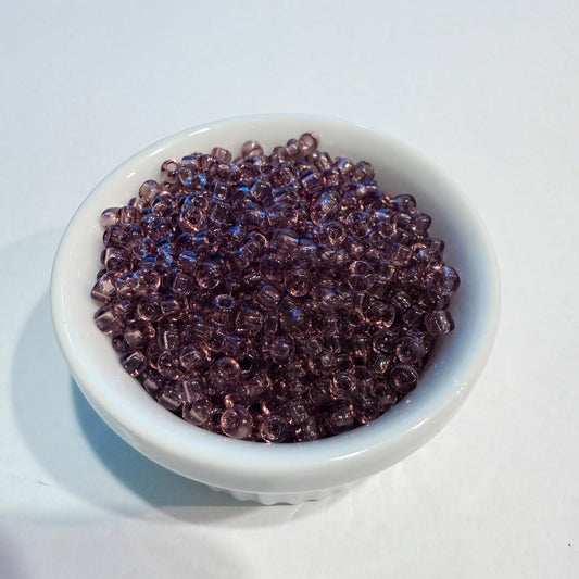Dyna-Mites™ 8/0 Round Hole Transparent Light Purple 4439SB Seed Beads - 5 or 10 gm