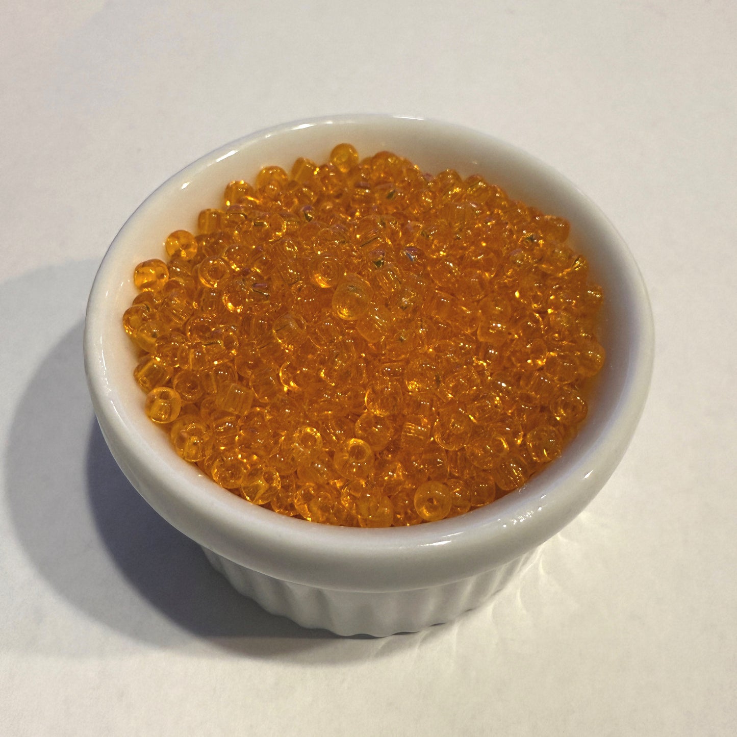 Dyna-Mites™ 8/0 Round Hole Transparent Orange 8272SB Seed Beads - 5 or 10 gm