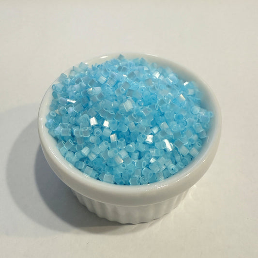 Dyna-Mites™ 11/0 Round Hole Silk Powder Blue 1885SB Seed Beads - 5 or 10 gm