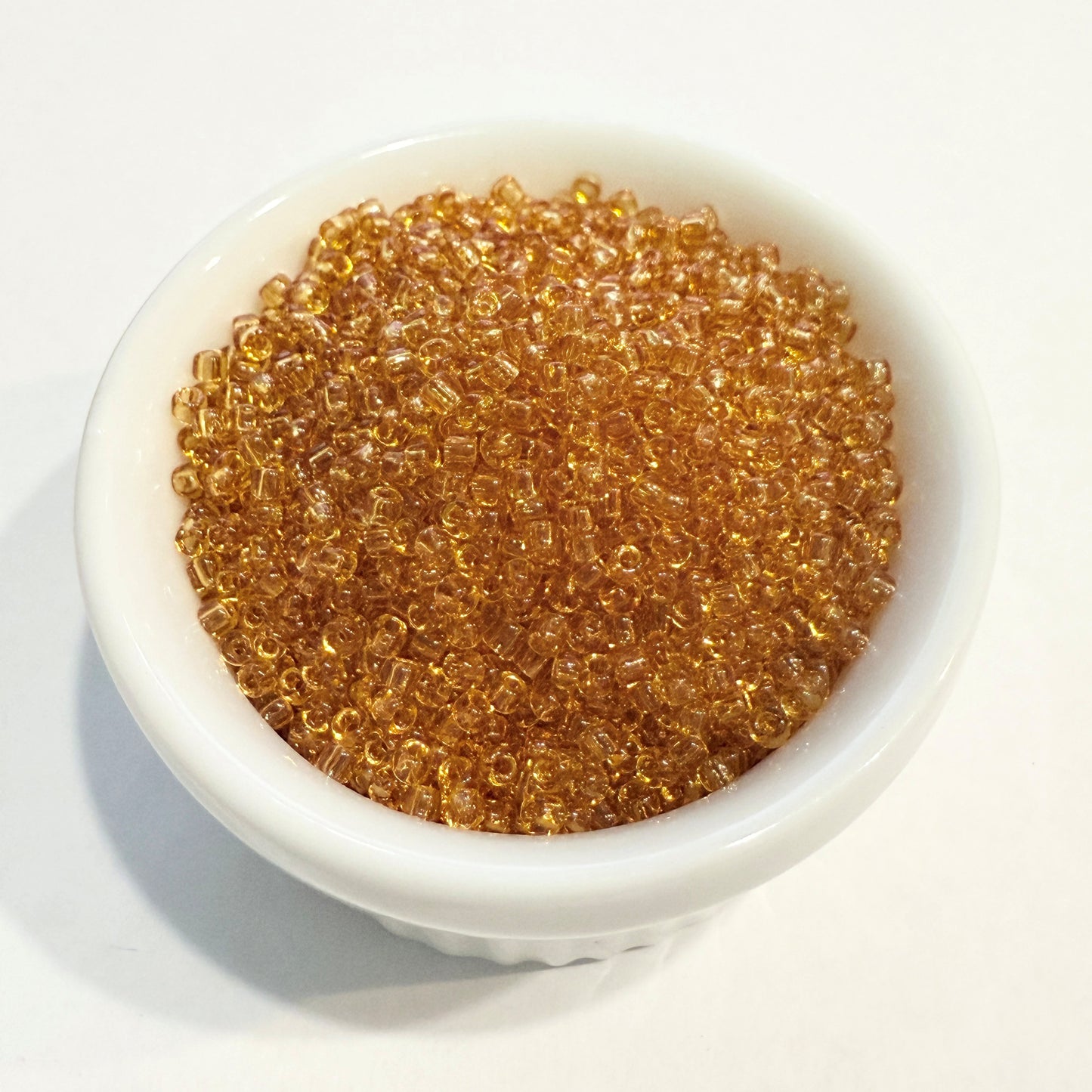 Dyna-Mites™ 11/0 Round Hole Transparent Amber 1641SB Seed Beads - 5 gm