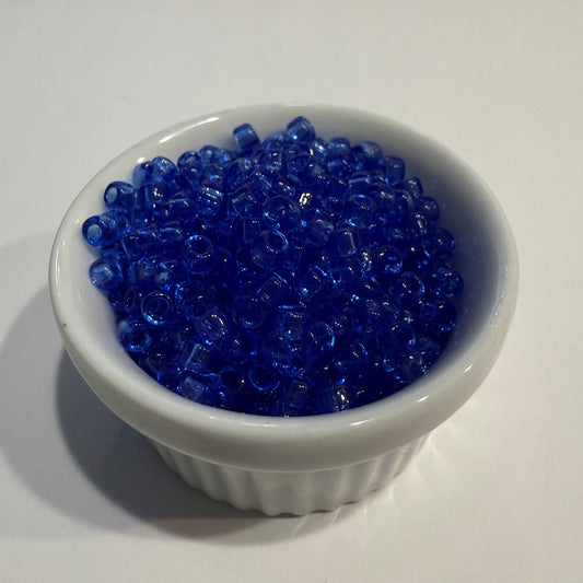 Dyna-Mites™ 6/0 Round Hole Transparent Light Blue 5497SB Seed Beads - 5 or 10 gm