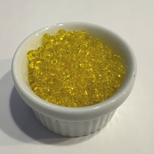 Dyna-Mites™ 6/0 Round Hole Transparent Yellow 5473SB Seed Beads - 5 or 10 gm