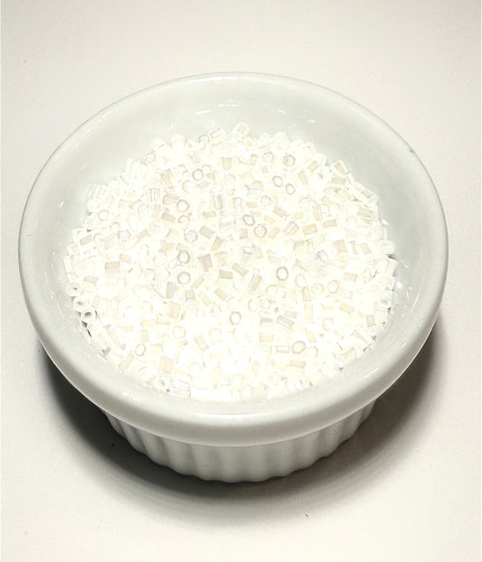 Miyuki 11C-420  Two Cut 11/0  White Pearl Ceylon  Hex Seed Beads - 5 or 10 gm