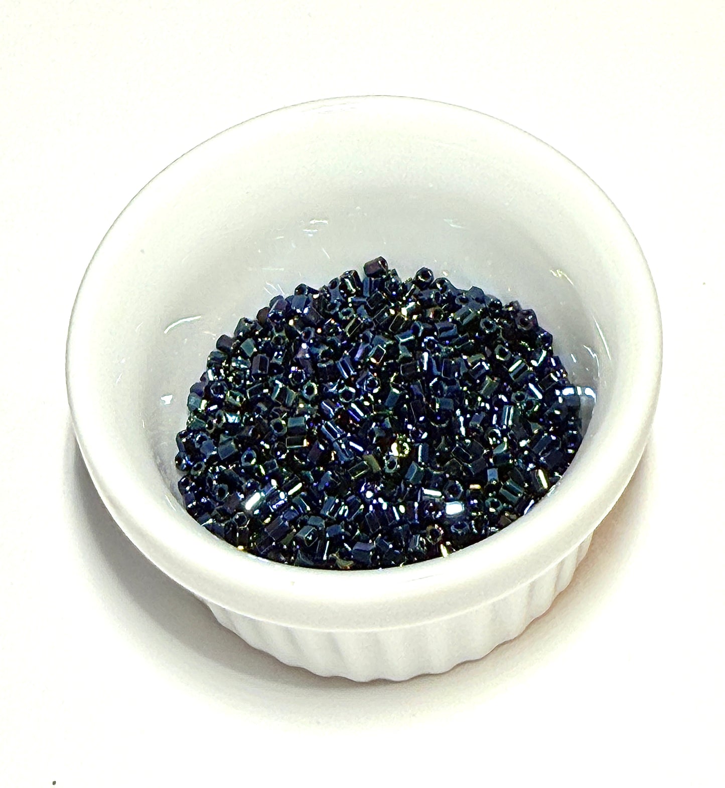 Miyuki 11C-452  Two Cut 11/0  Metallic Dark Blue Iris Hex Seed Beads - 5 or 10 gm