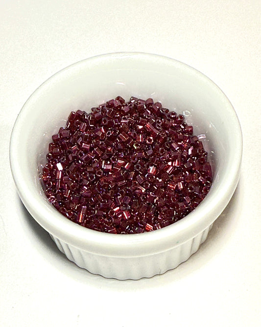 Miyuki 11C-313  Two Cut 11/0  Cranberry Gold Luster Hex Seed Beads - 5 or 10 gm