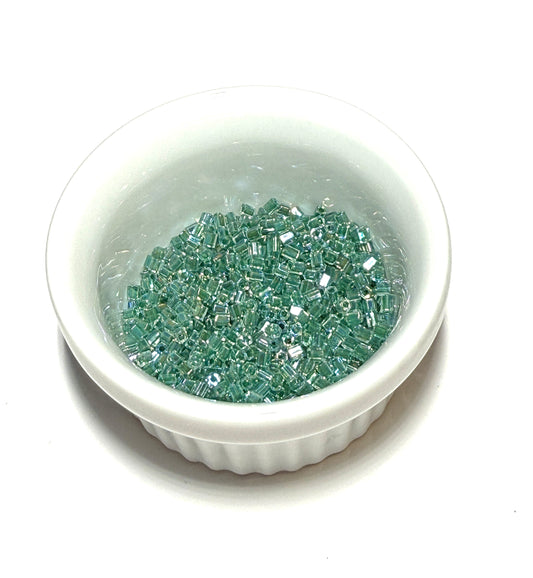 Miyuki 11C-277  Two Cut 11/0  Teal Green Lined Crystal AB Hex Seed Beads - 5 or 10 gm