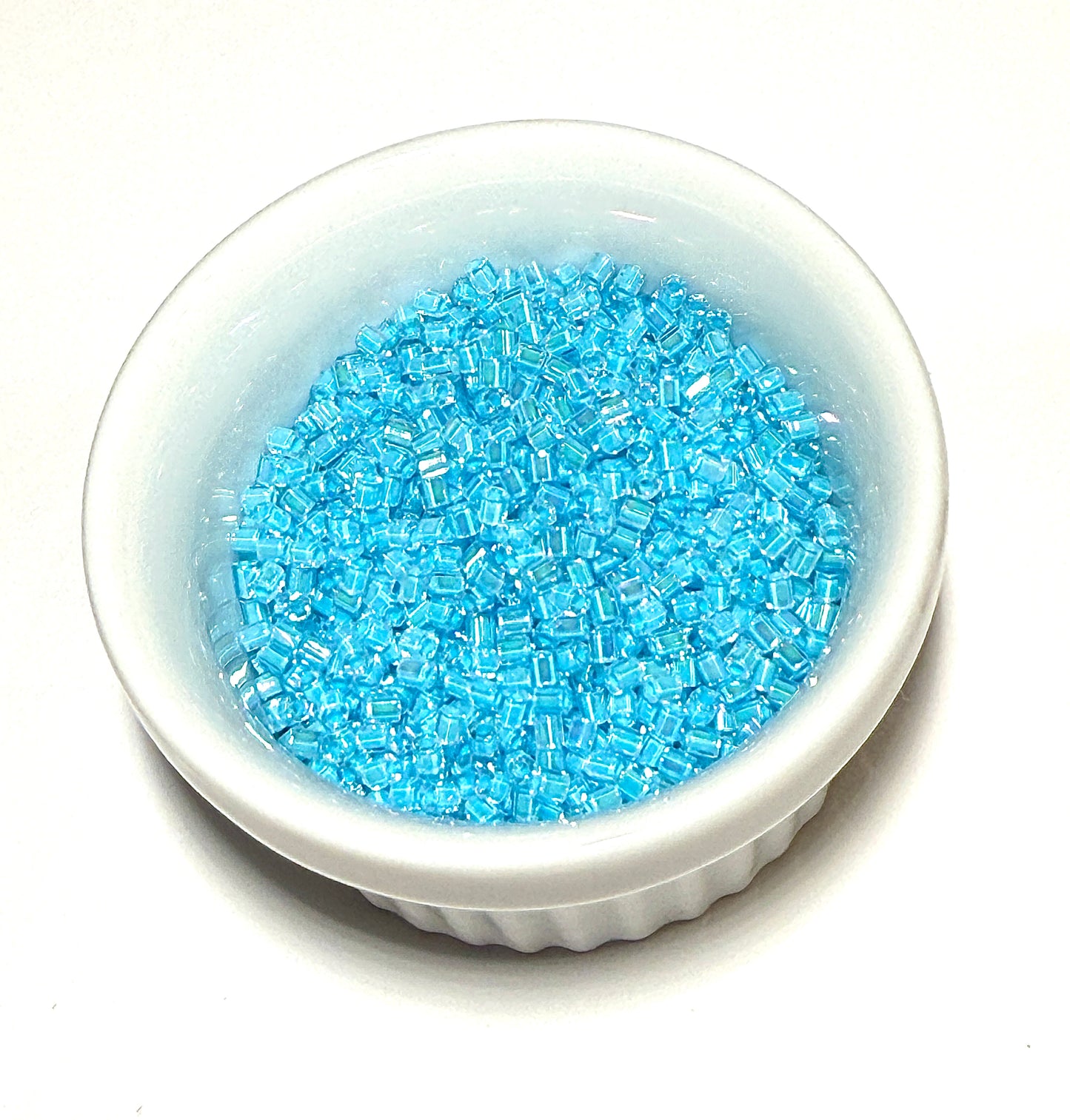 Miyuki 11C-278 Two Cut 11/0  Sky Blue Lined Crystal AB Hex Seed Beads - 5 or 10 gm