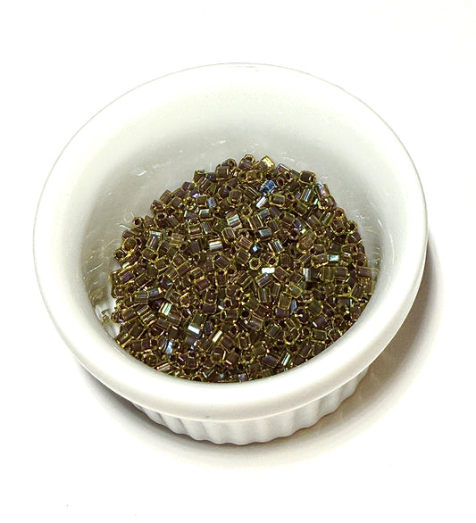 Miyuki 11C-334 Two Cut 11/0  Amethyst Lined Yellow Hex Seed Beads - 5 or 10 gm