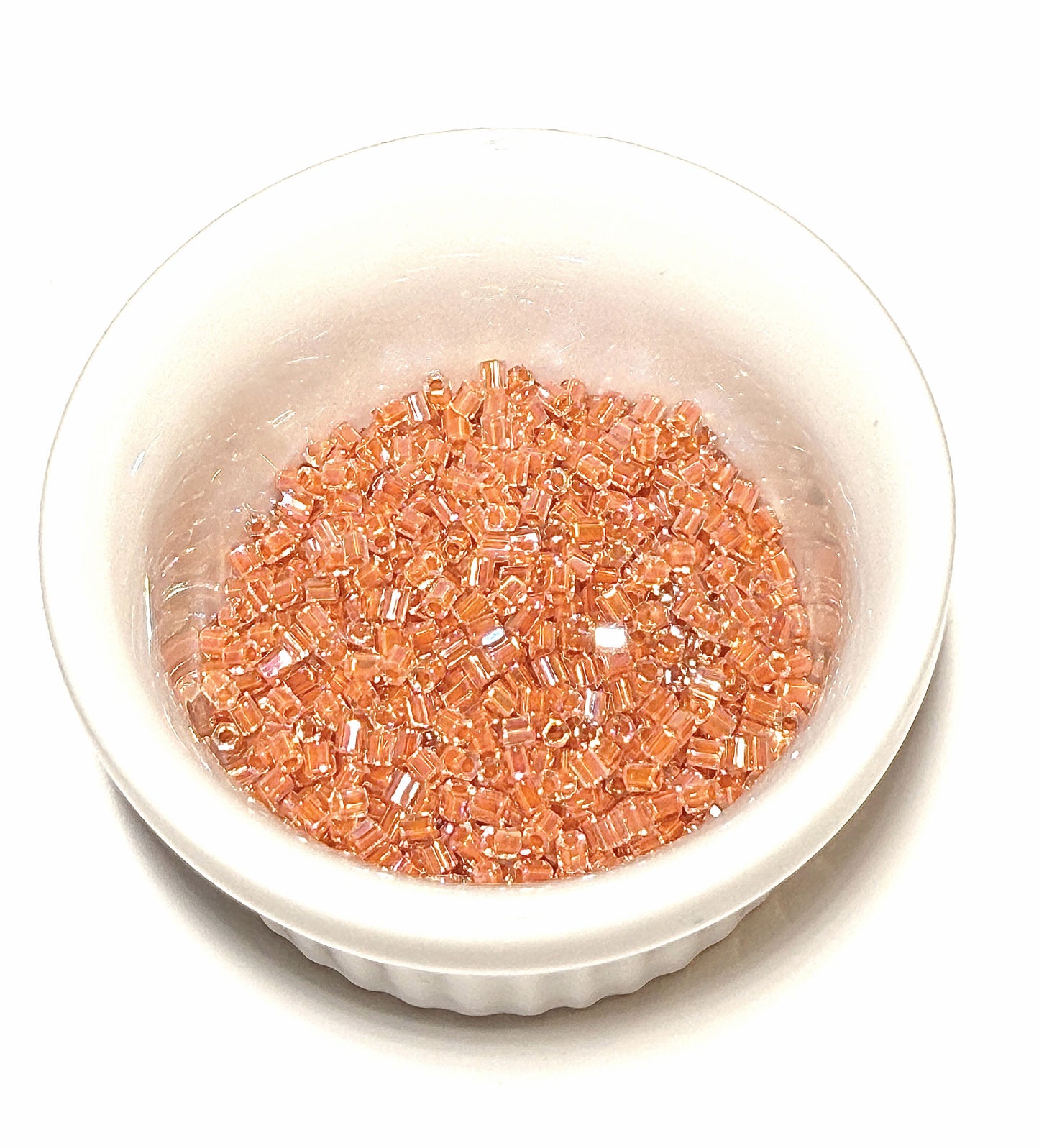 Miyuki 11C-2779 Two Cut 11/0  Dark Salmon Lined Crystal AB Hex Seed Beads - 5 or 10 gm