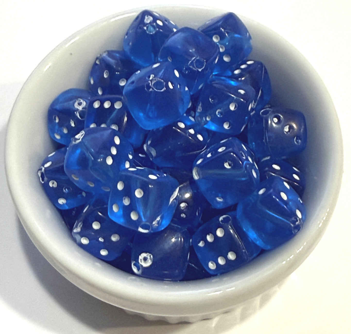 8 mm Translucent Acrylic Square Dice Beads for Kids / Crafts - 25 Beads - Orange, Fuchsia, Blue, Purple, Green, Pink or Red